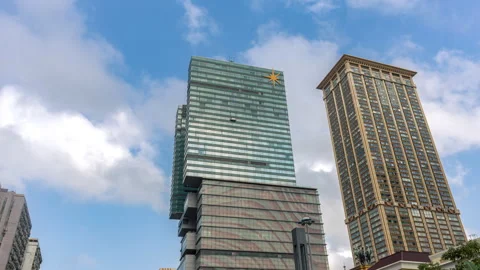 Macau Hyperlapse of Modern Casino Hotels and City Skyline Stock Footage 343148667