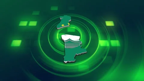 Macau Map and Flag Background Video stock 344028921