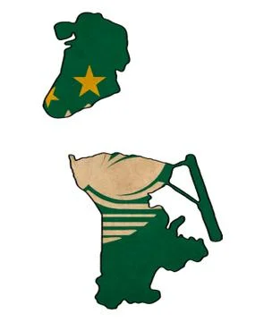 Macau map on macau flag drawing ,grunge and retro flag series Stock Illustration