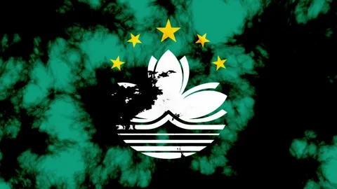 Macau national flag background animation 動画素材 291614524