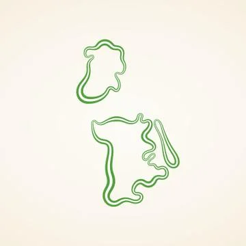 Macau - Outline Map Stock Illustration