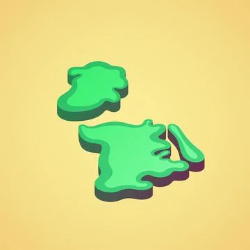 Macau - stylized 3D map Stock Illustration