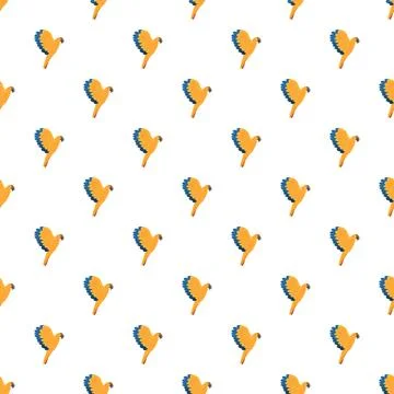 Macaw bird seamless pattern tropical animal flying イラスト素材