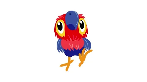 Macaw parrot icon animation Stock Footage 152563985