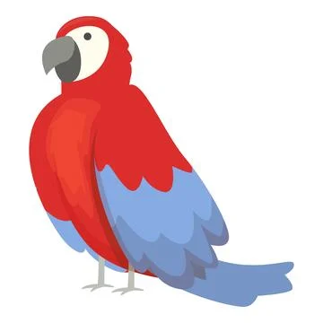 Macaw parrot icon cartoon vector. Tropical bird イラスト素材
