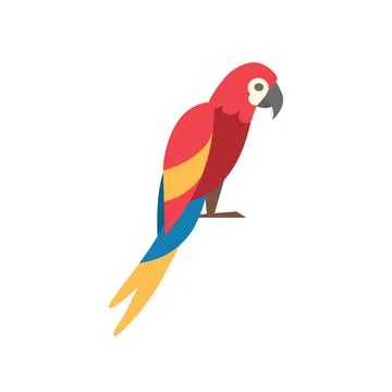 Macaw parrot. Vector icon 스톡 일러스트