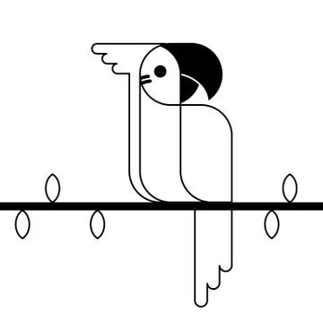 Macaw parrot vector. Parrot bird vector icon in flat style イラスト素材
