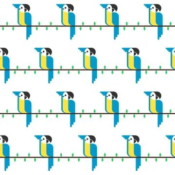 Macaw parrot vector. Parrot bird vector icon in flat style イラスト素材