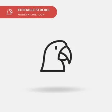 Macaw Simple vector icon. Illustration symbol design template for web mobile  Illustrazione stock