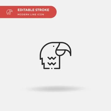 Macaw Simple vector icon. Illustration symbol design template for web mobile  스톡 일러스트