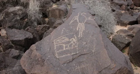 Macaw Trail Petraglyph Stock Footage 243154545