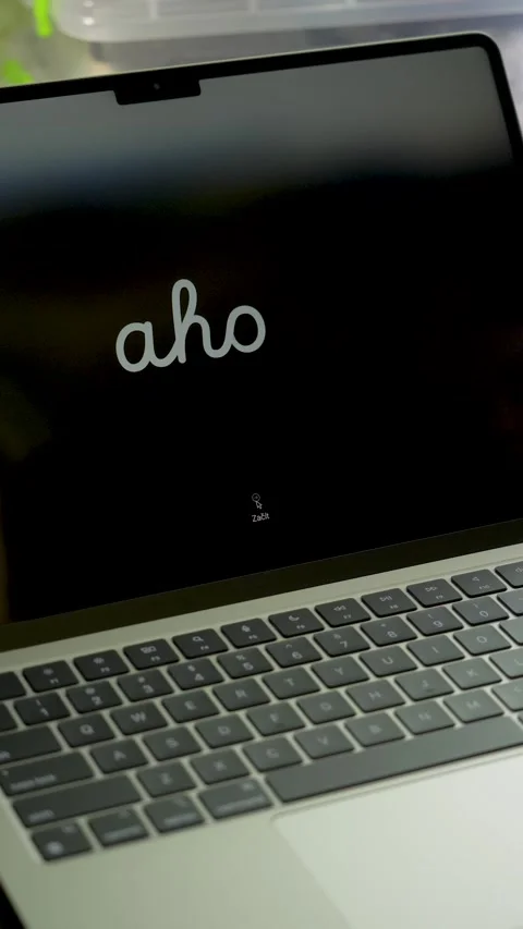 MacBook Air with ARM M3 processor displayed after unboxing Stock Footage 312013782