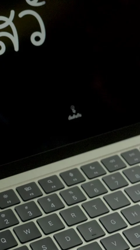 MacBook Air powered by ARM M3 processor started Stock Footage 314979947