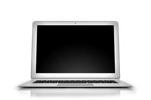 Macbook Air On White Background Stock Illustration