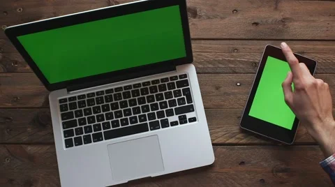 Macbook pro and smartphone Stock Footage 63376562