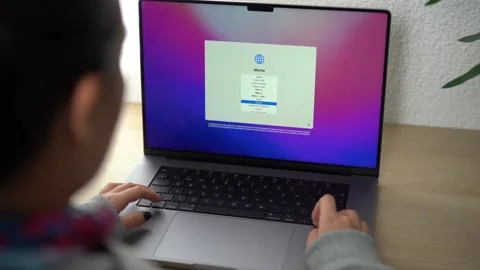 Macbook pro m1 max language  Stock Footage 167357040