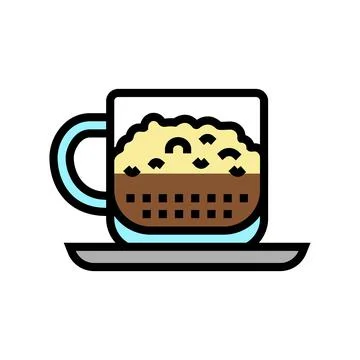 Macchiato coffee color icon vector illustration Stock Illustration