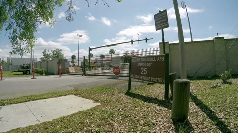 Macdill Air Force Base Gate Stock Footage 47781006