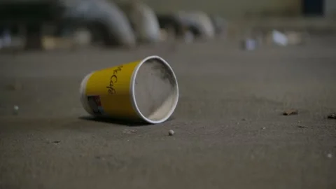 MacDonalds Cup  Sidewaymotion Stock Footage 166216029