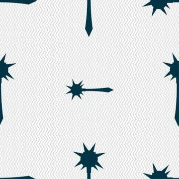 Mace icon sign. Seamless pattern with geometric texture. Vector 스톡 일러스트