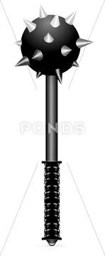Mace realistic illustration Stock Illustration