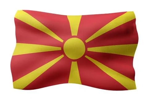 Macedonia 3d flag Stock Illustration