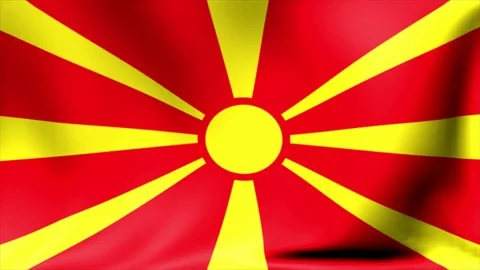 Macedonia Flag. Background Seamless Looping Animation. 4K High Definition Video Stock Footage 71967533