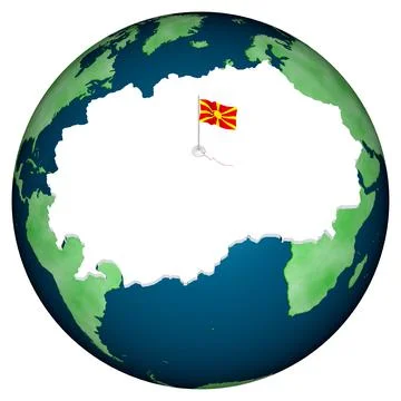 Macedonia flag background world - 3D illustration. 스톡 일러스트