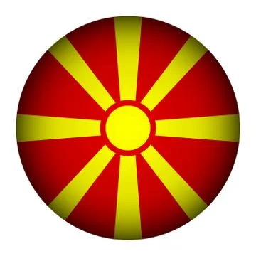 Macedonia flag button. Stock Illustration