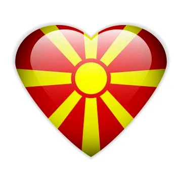 Macedonia flag button. Stock Illustration