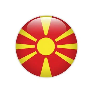 Macedonia flag on button Illustrazione stock