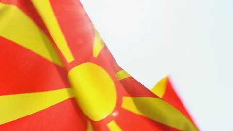 Macedonia Flag Flapping Stock Footage 118963619