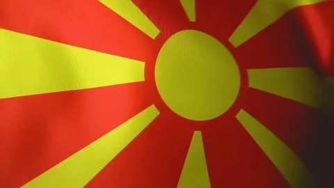 Macedonia Flag Flapping Stock Footage 118965826