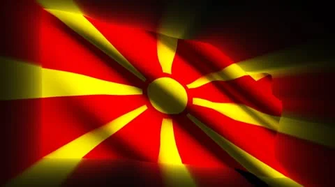 Macedonia Flag Stock Footage 8961182