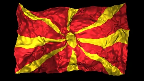 Macedonia flag Stock Footage 110822056