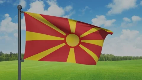 Macedonia Flag Stock Footage 153254662