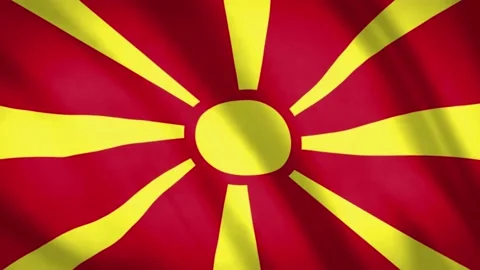 Macedonia Flag Video stock 188144904