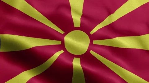 Macedonia flag Front Stock Footage 318666700