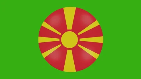 Macedonia flag icon Stock Footage 150557223