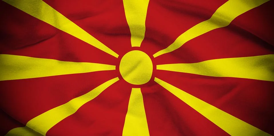 Macedonia Flag Stock Illustration