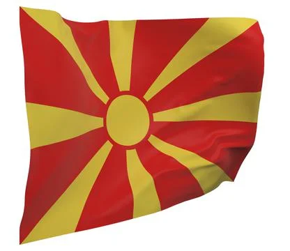 Macedonia flag isolated Stock Illustration
