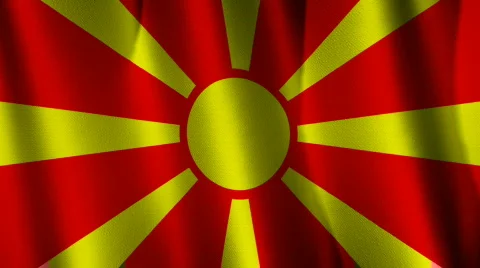 Macedonia Flag Loop Stock Footage 548068