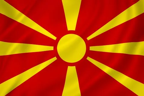 Macedonia flag Stock Photos