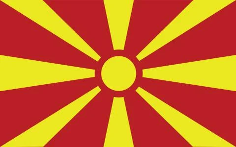 Macedonia flag vector graphic. Rectangle Macedonian flag illustration. Macedo Stock-Illustration
