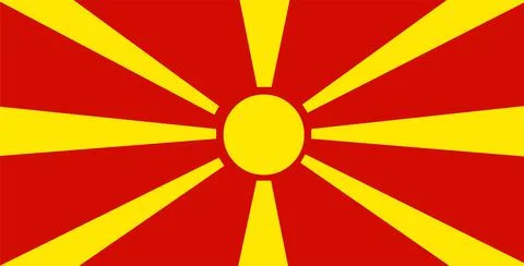 Macedonia flag vector Stock Illustration
