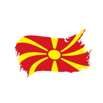 Macedonia flag, vector illustration Stock Illustration