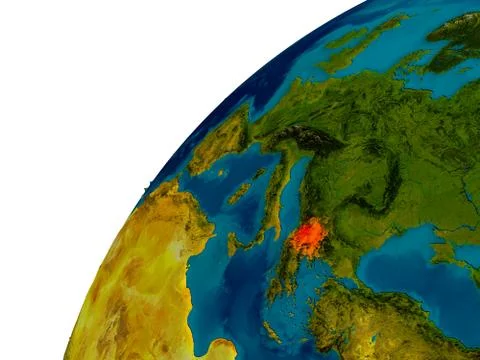 Macedonia on globe Stock Illustration