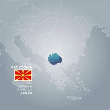 Macedonia information map. Stock Illustration