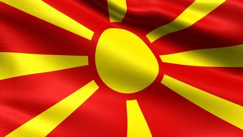 Macedonia Looping Flag 4K Stock Footage 107884072