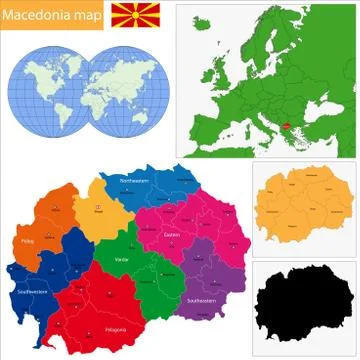 Macedonia map Stock Illustration